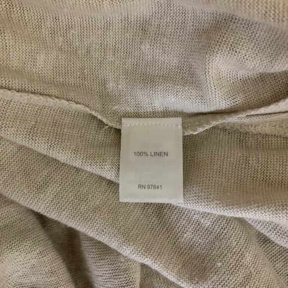 J Jill Linen Blend Beige Open Cardigan Lightweight Relaxed Drape Small Petite - Picture 4 of 4